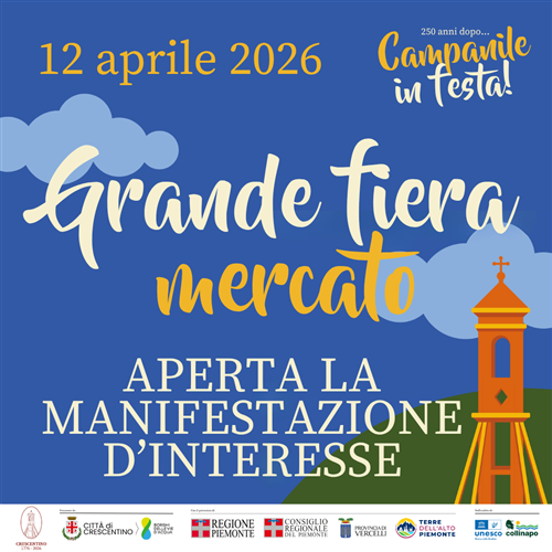 Fiera del Campanile 2026: pubblicato lavviso per la manifestazione di interesse