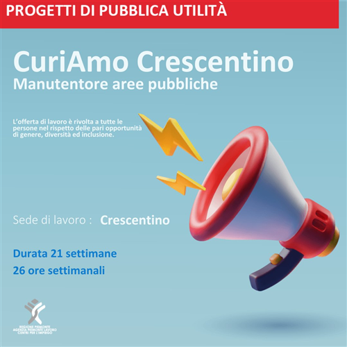 Progetto di Pubblica Utilità "CuriAmo Crescentino": aperto il bando per candidarsi (3-16 settembre 2025)