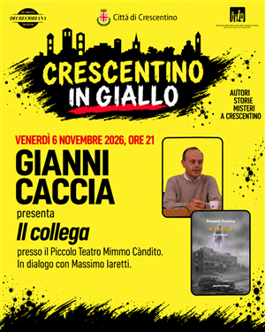 Crescentino in giallo: Gianni Caccia chiude la rassegna con il romanzo Il collega