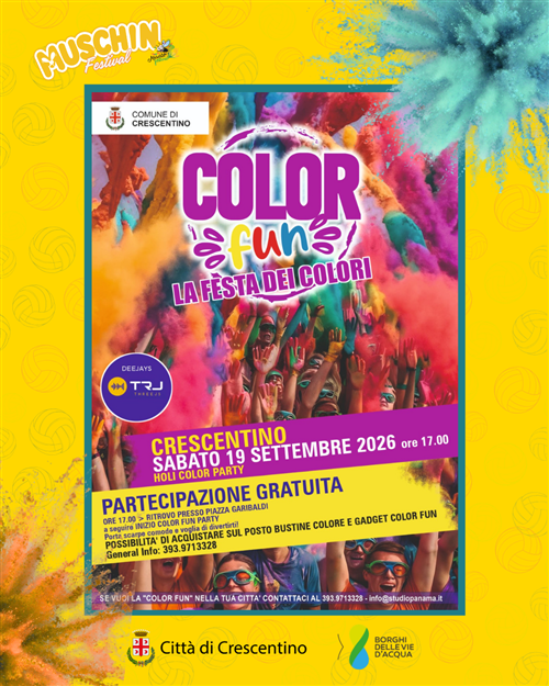 Crescentino celebra lo sport: tre giorni di festa tra color fun e Palio dei Rioni