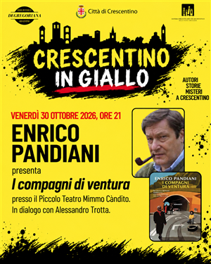 Crescentino in giallo: Enrico Pandiani protagonista del secondo appuntamento della rassegna