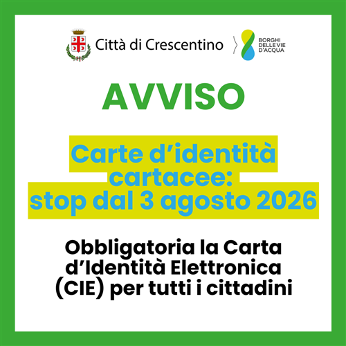Carte d’identità cartacee: cessazione validità dal 3 agosto 2026.