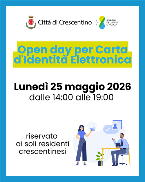 Nuovo Open Day per la Carta d'identità elettronica